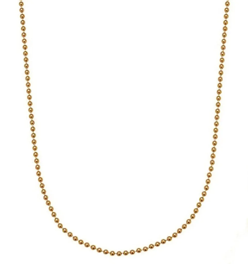 Tiny Gold Beaded Necklace, minimalist layering Necklace