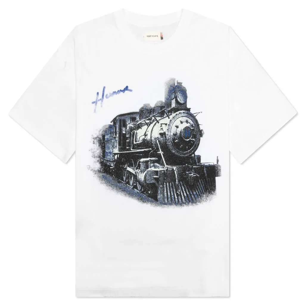 Train Graphic Tee - White