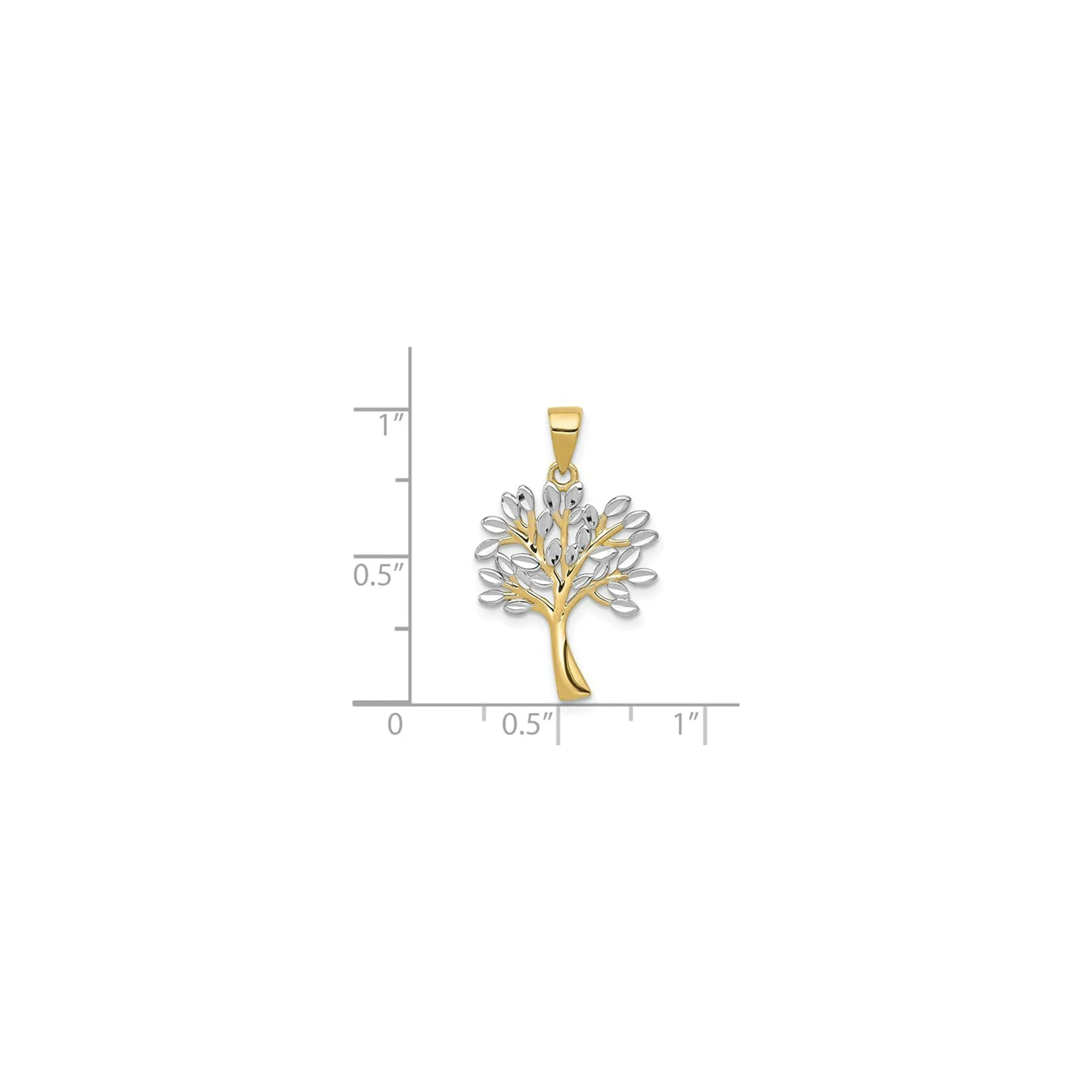 Tree Two-Toned Pendant (14K)