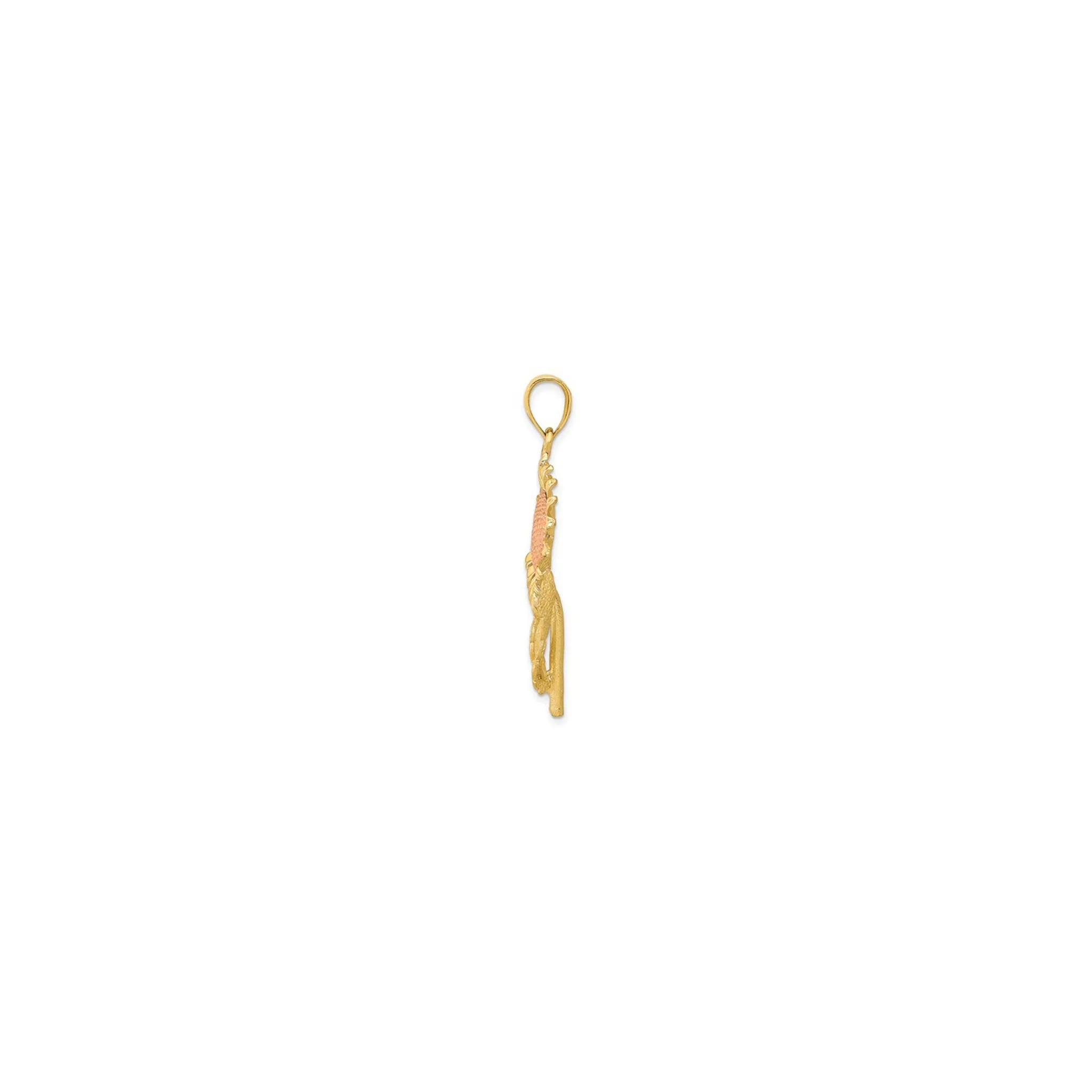 Two-Tone Sunflower Pendant (14K)
