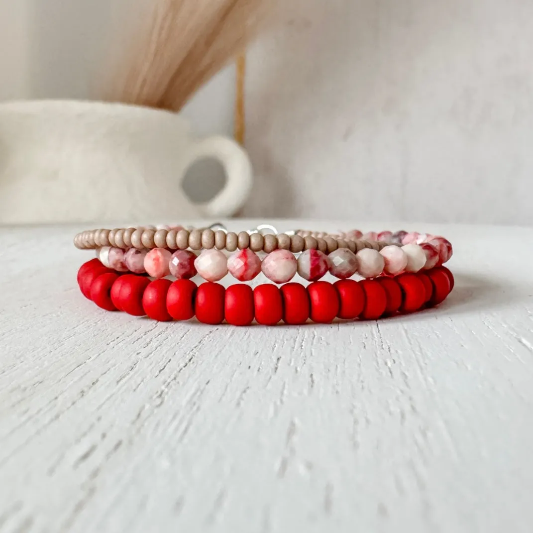 Valentine's Day Girls Bracelets - Set of any 3 or Each Alone