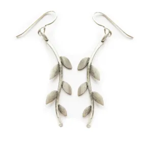 Vine Leaf Sterling Silver Earrings