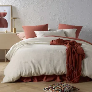 Vintage Design Sentosa Yarn Dyed Linen Natural Quilt Cover Set