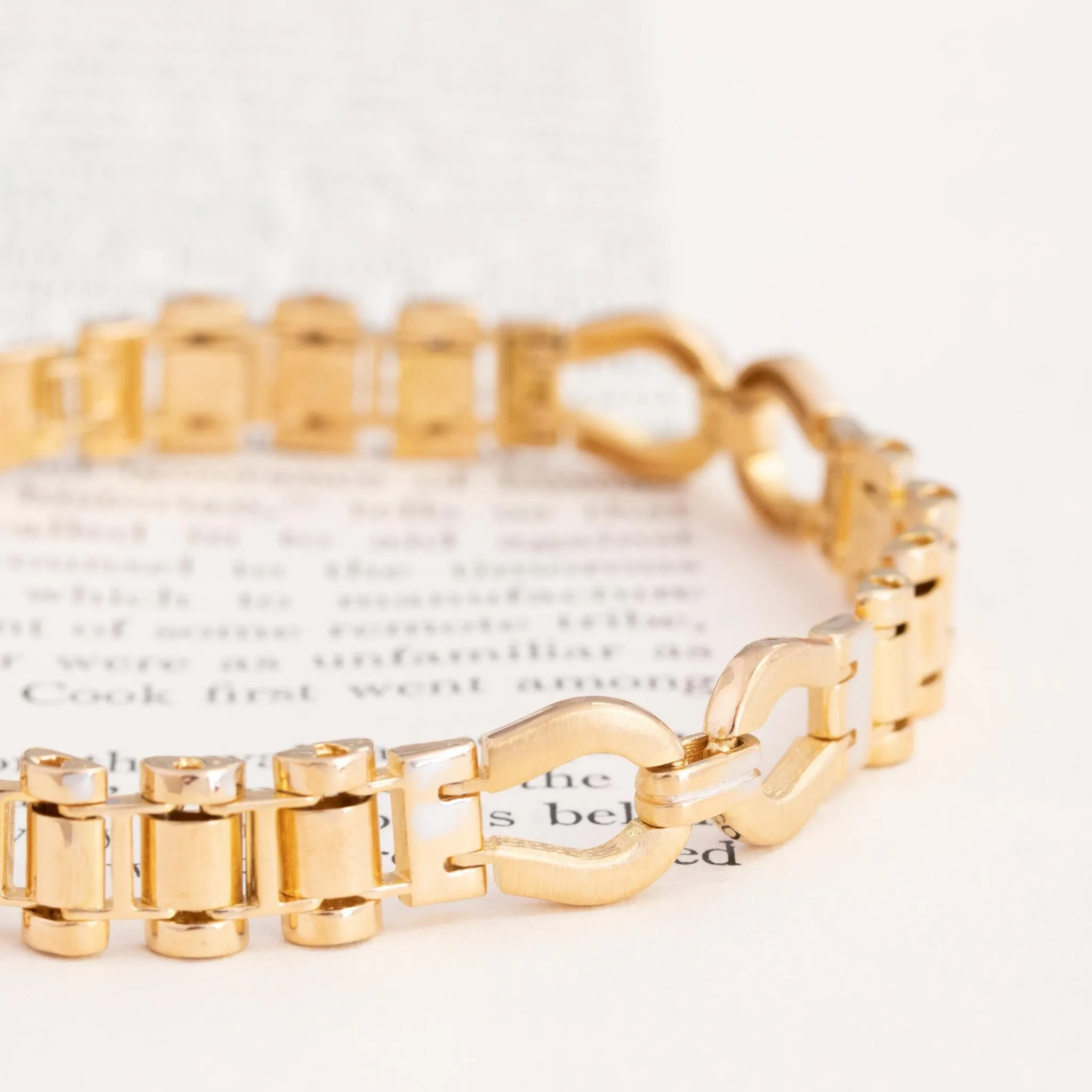 Vintage Horseshoe Link Bracelet, 18kt