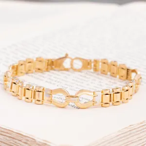 Vintage Horseshoe Link Bracelet, 18kt