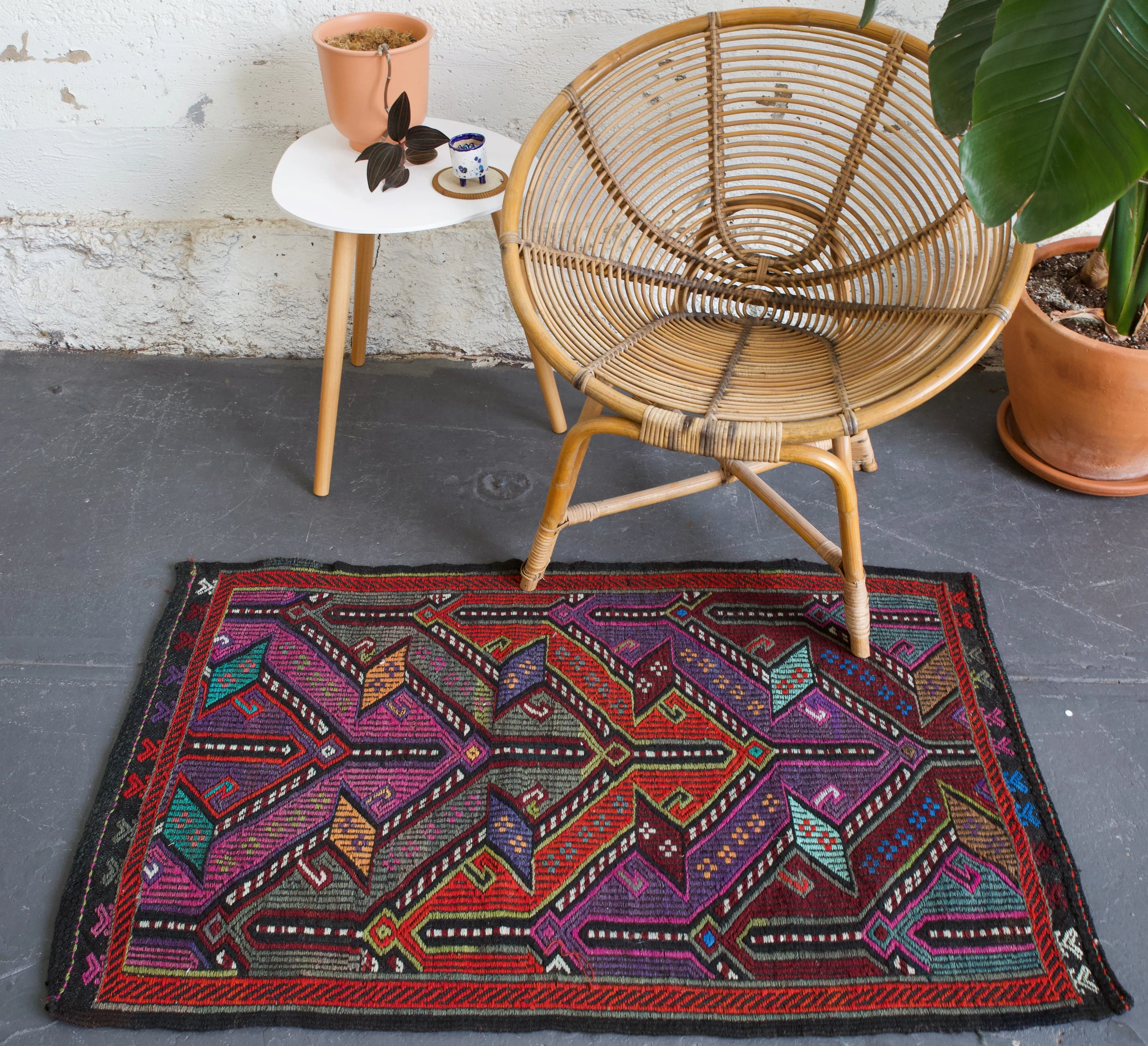 Vintage Mini Turkish Kilim Rug