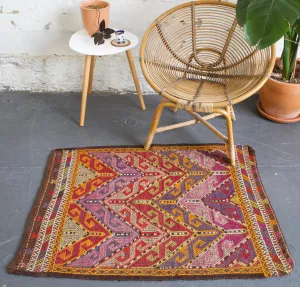 Vintage Mini Turkish Kilim Rug