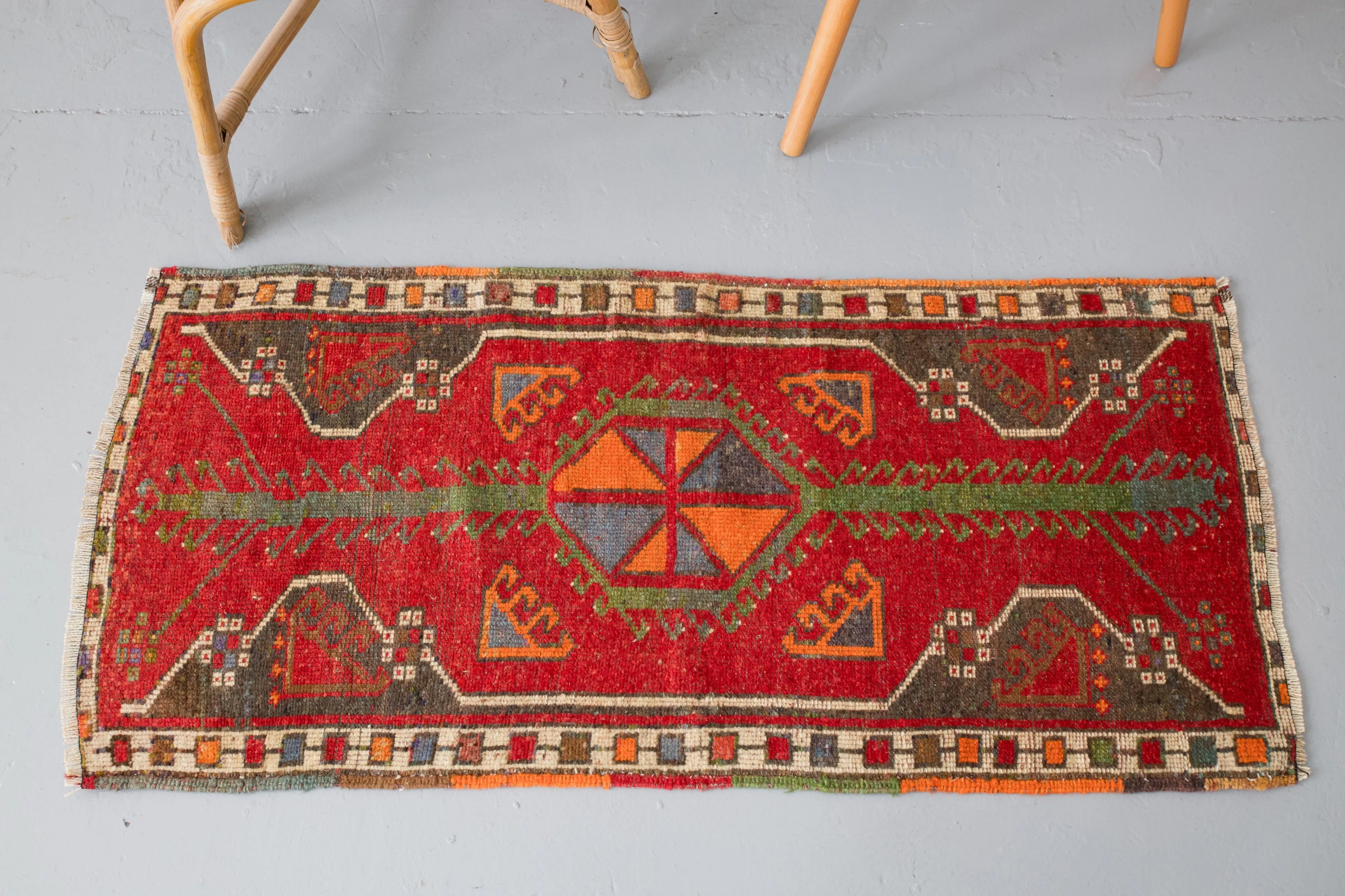 Vintage Mini Turkish Rug