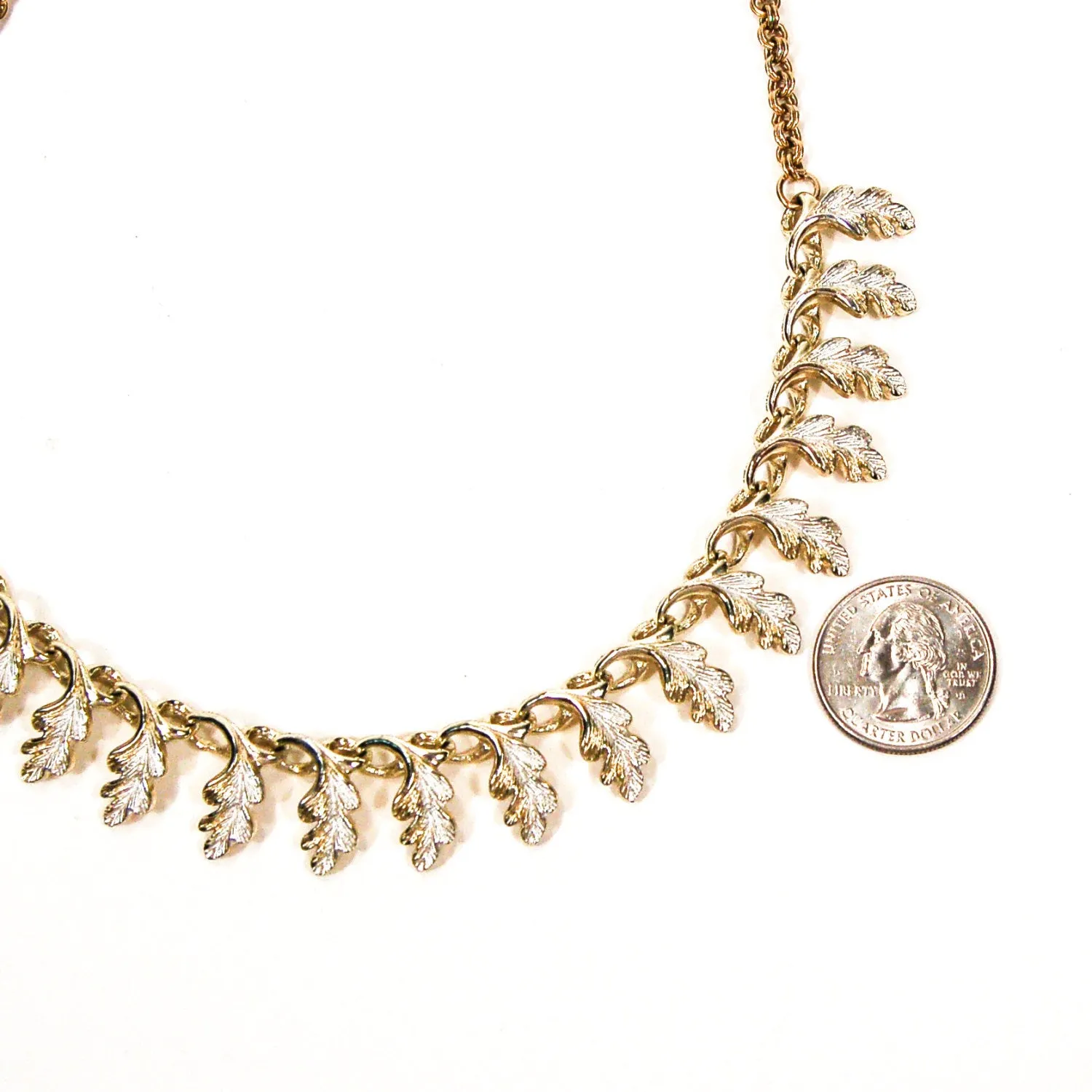 Vintage Oak Leaf Necklace