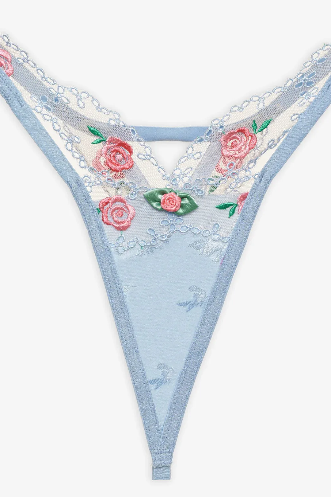 Vintage Rose Eyelet Thong Panty