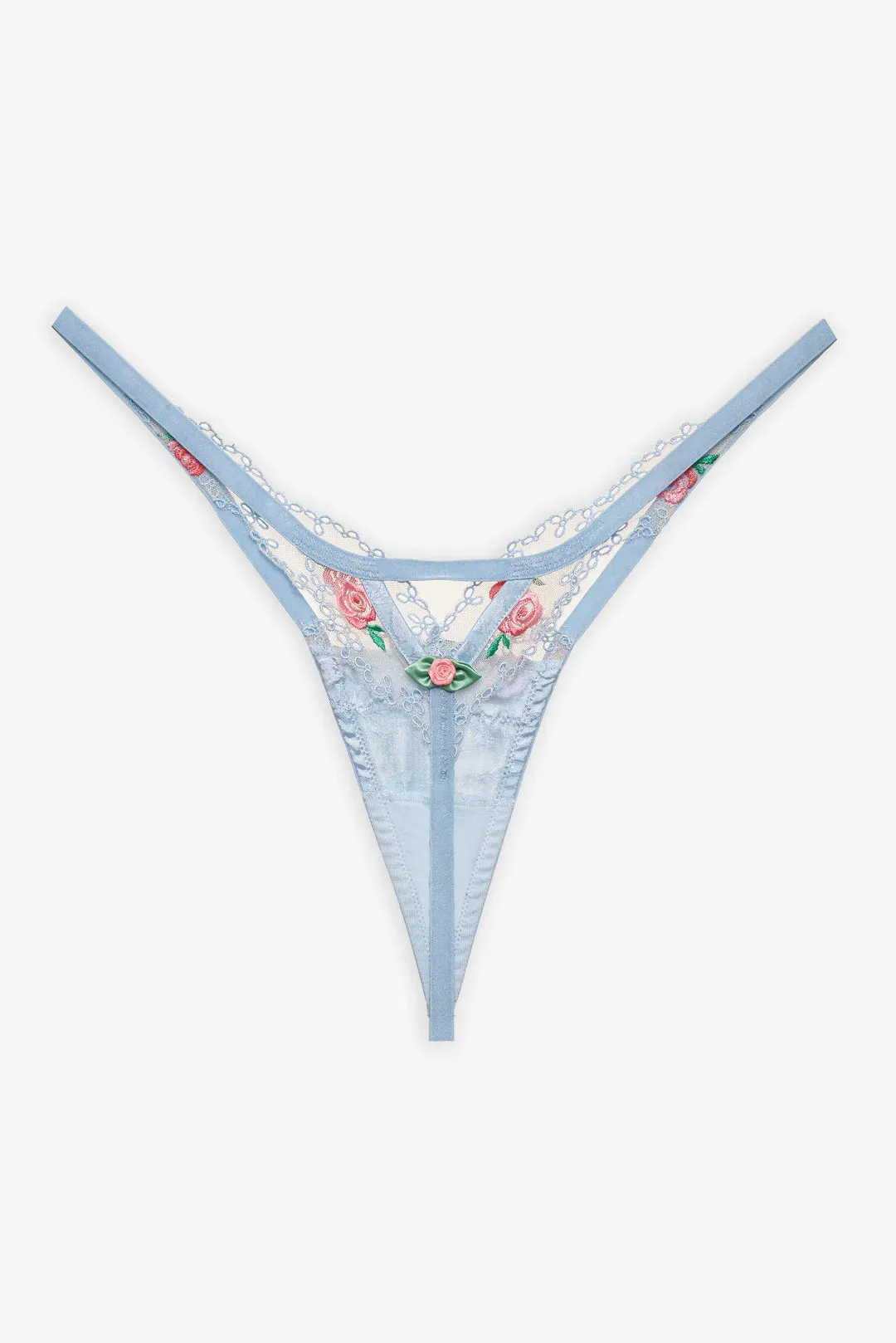 Vintage Rose Eyelet Thong Panty