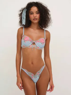 Vintage Rose Eyelet Thong Panty