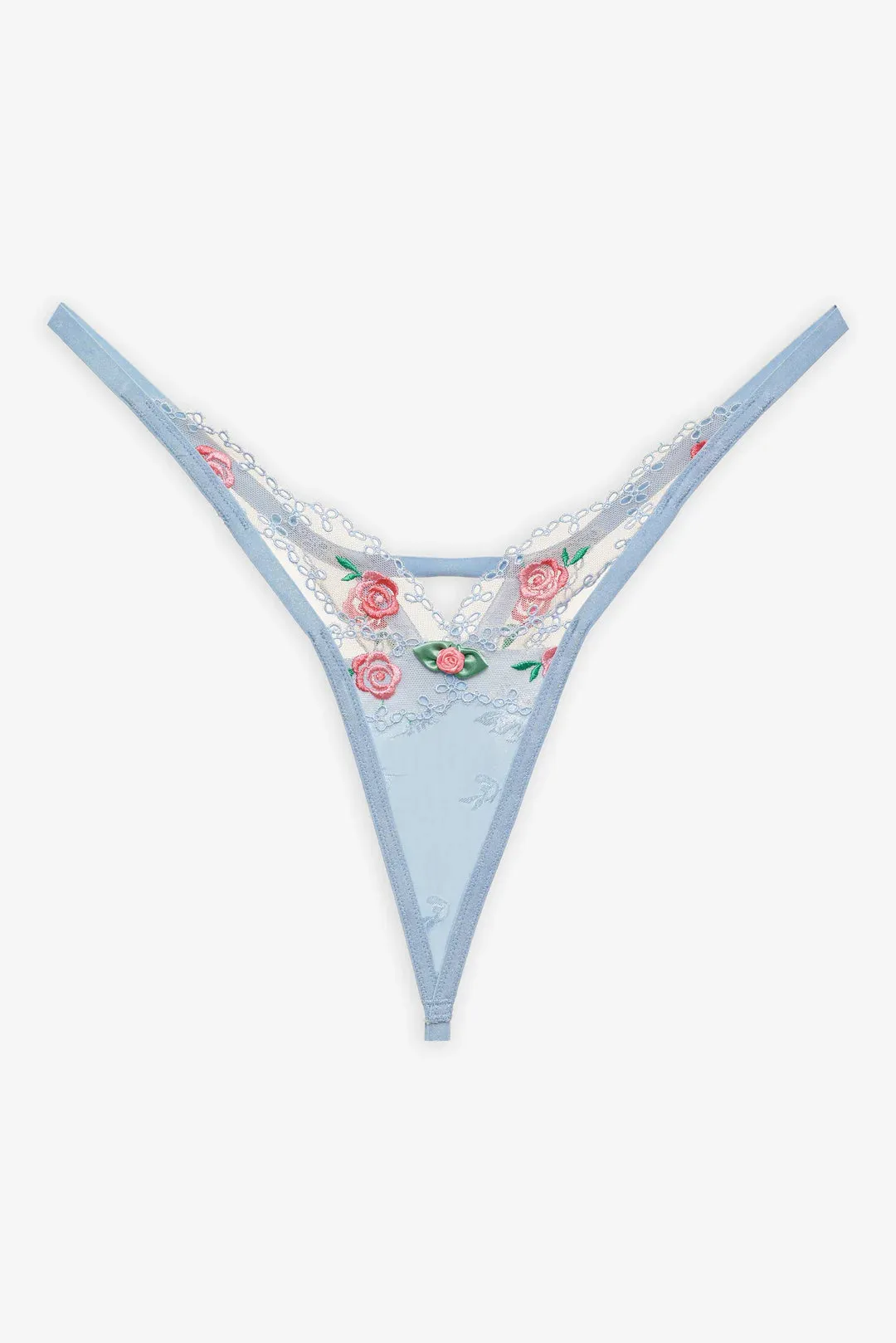 Vintage Rose Eyelet Thong Panty
