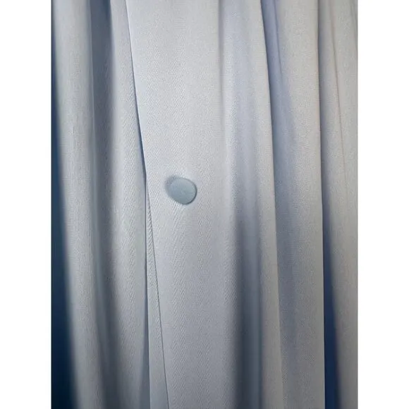 Vintage Shadowline Peignoir Set Small Blue Lace Robe Nightgown 70's 80's