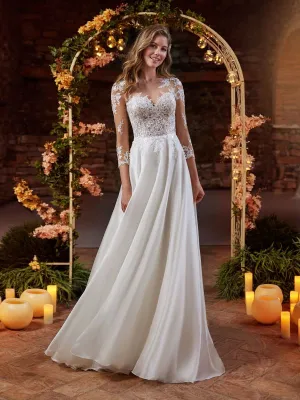 W1 White One Size 12 Bolingo Off White/Cream/Nude Gown