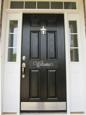 Wall or Door Vinyl Decal with Custom Lettering