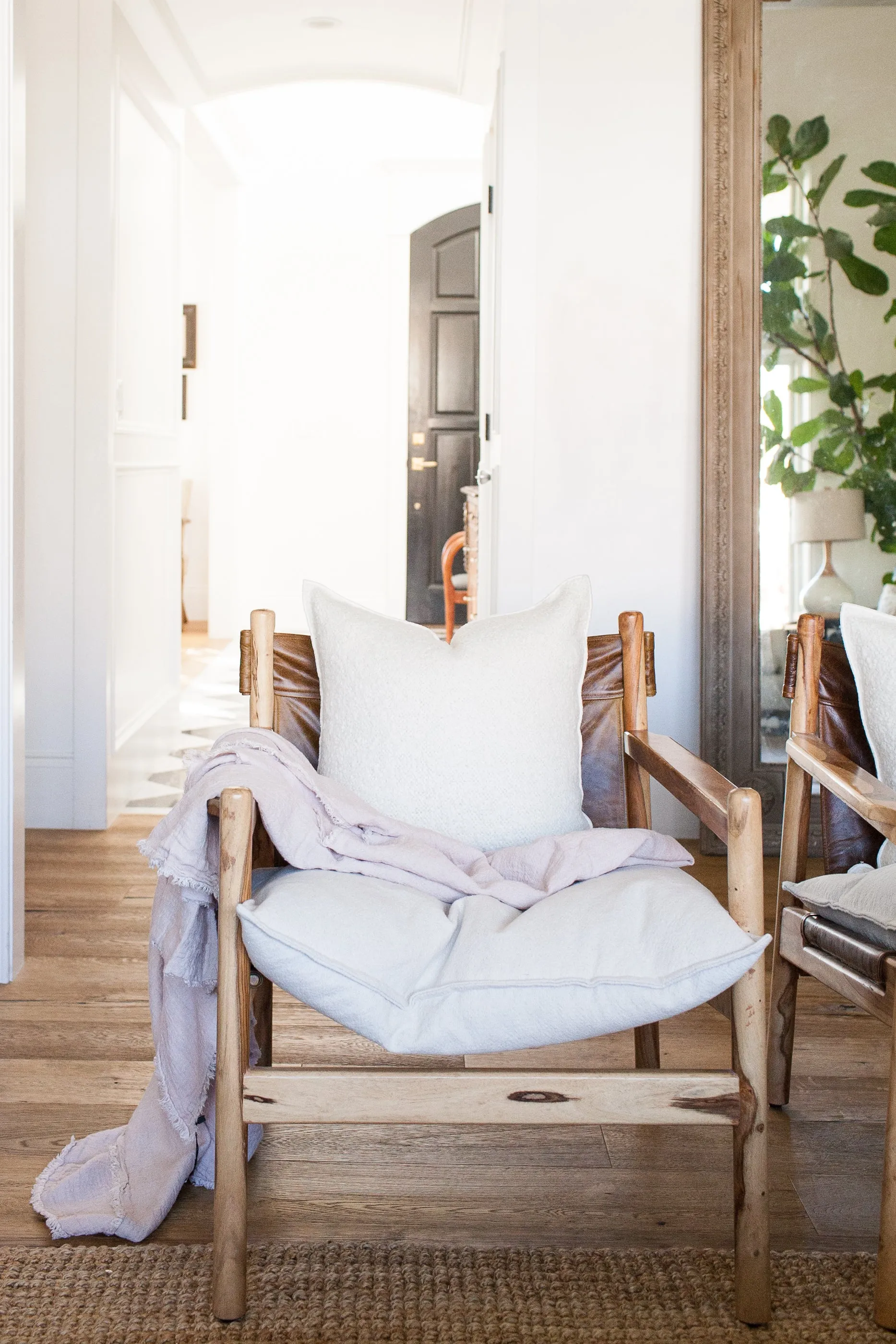 Washed Linen Throw in Panty/Givré