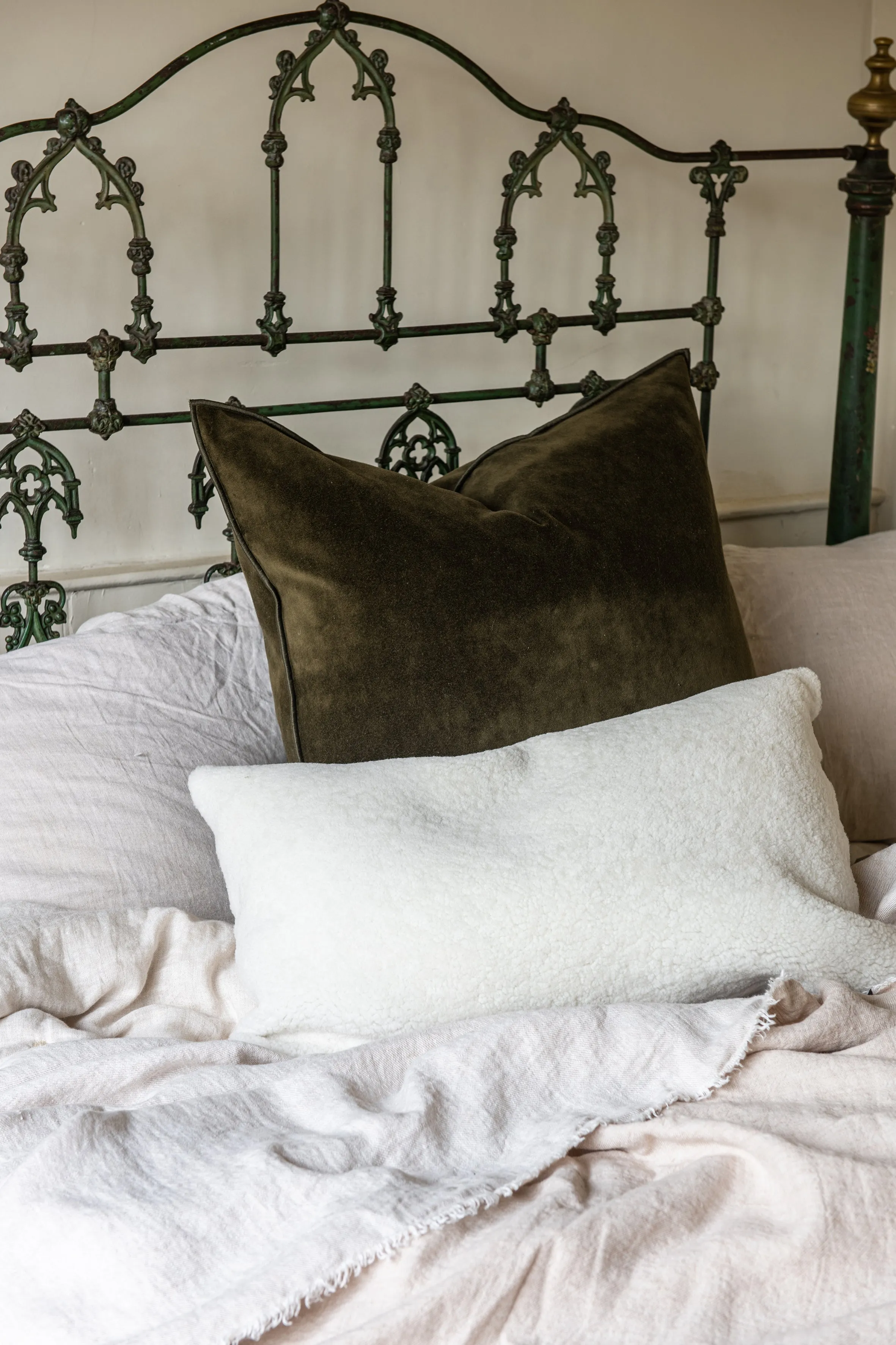 Washed Linen Throw in Panty/Givré