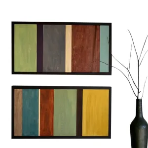 Wood Wall Art - Wood Art - Reclaimed Wood Art - Color Block Collection - 12x24 set