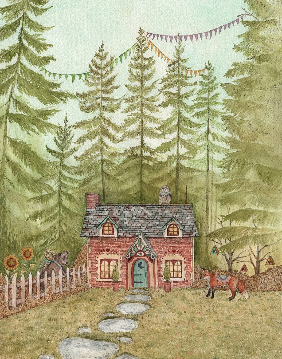 Woodland Homestead: Crescent Cottage 8x10 Print