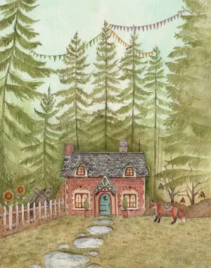 Woodland Homestead: Crescent Cottage 8x10 Print