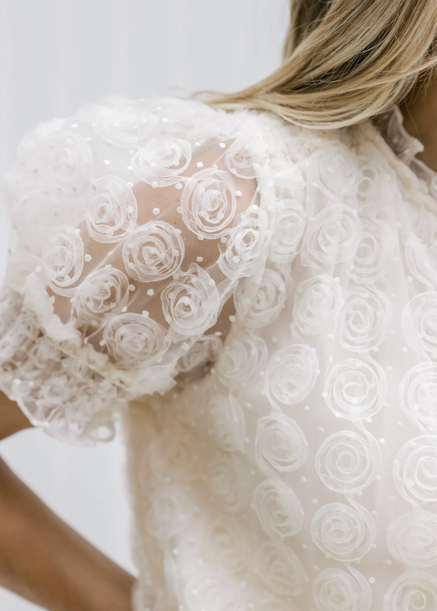 X Natural Lace Floral Blouse