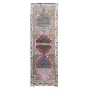 Z199 Handwoven Vintage Rug 3'6x10’7