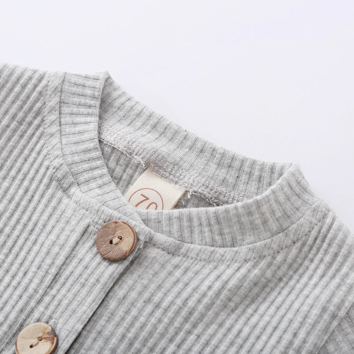 Zachary Ribbed Tracksuit - Light Grey