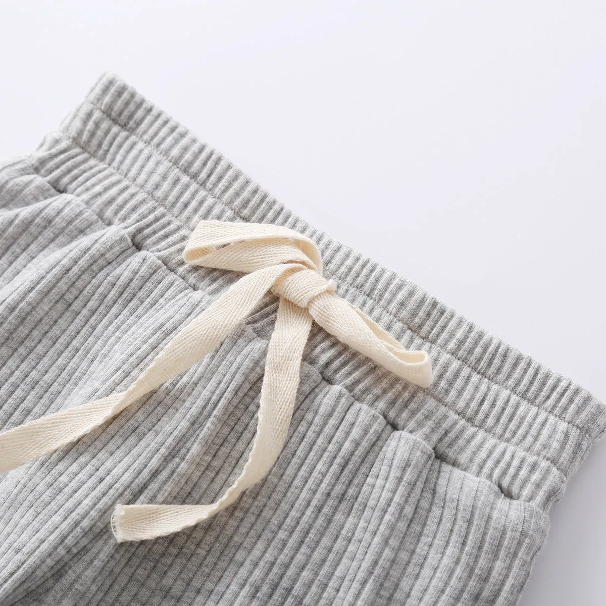 Zachary Ribbed Tracksuit - Light Grey